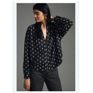 Pilcro by Anthropologie tavi embroidered Patterned Women's blouse size M